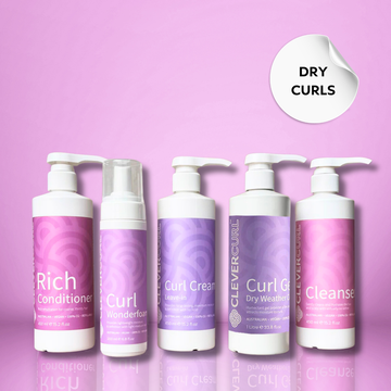 Clever Curl Dry Curly Hair Glam Bundle