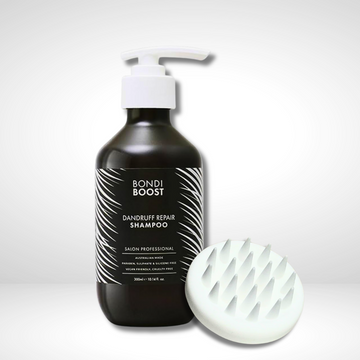 Bondi Boost Dandruff Shampoo 300ml & Glam Box Shampoo Brush Bestie Bundle