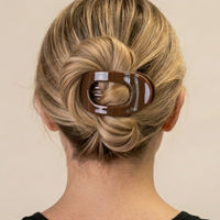 Glam Flat Claw Clip Large Gloss Brunette