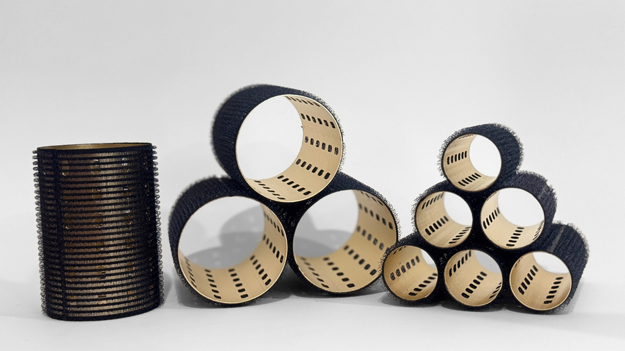 Glam Thermal Velcro Roller Black Large