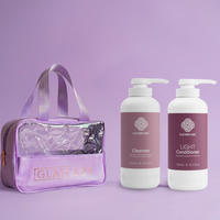 Clever Curl Cleanser & Light Conditioner 450ml & GB Travel Bag Lavender BESTIE BUNDLE