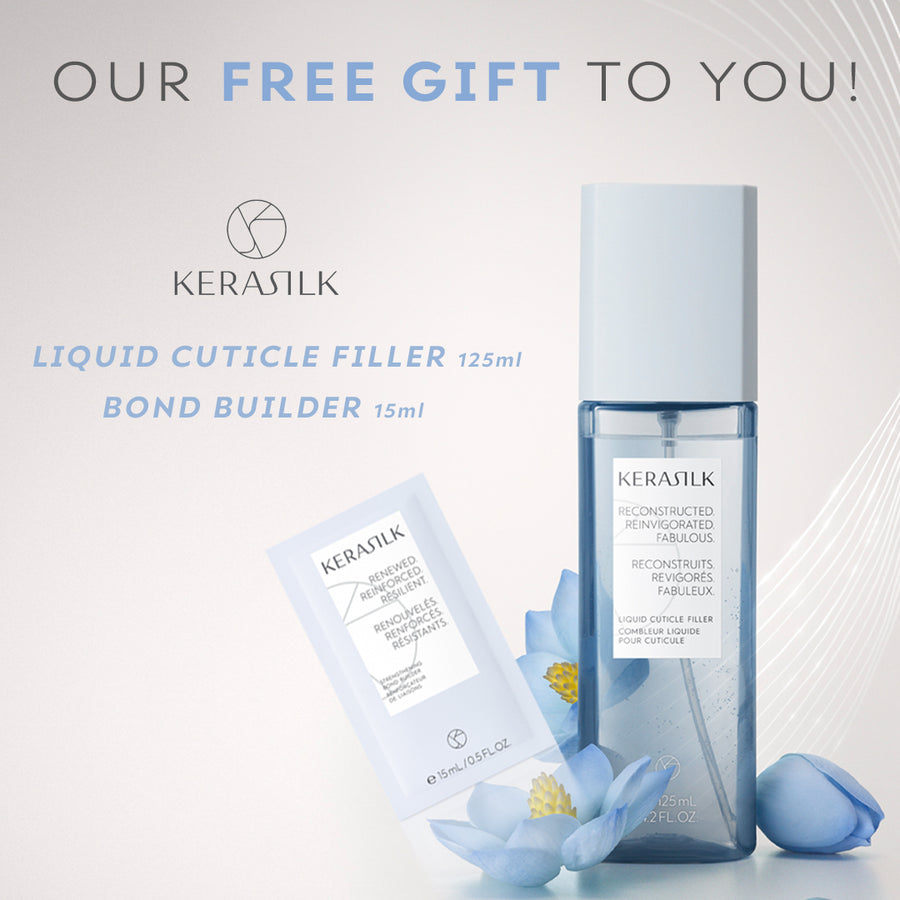 FREE GIFT! with any 2 Kerasilk products purchased.