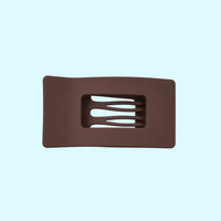 Glam Flat Wave Claw Clip Large | Brunette