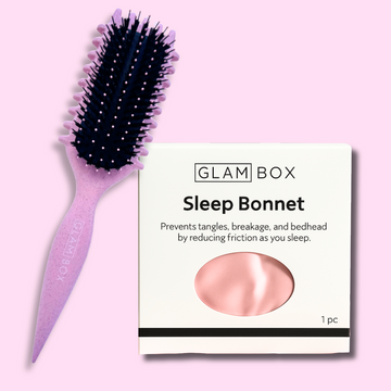 Curl Brush Rose & Sleep Bonnet Bestie Bundle