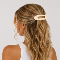 Glam Flat Wide Claw Clip Small | Blonde