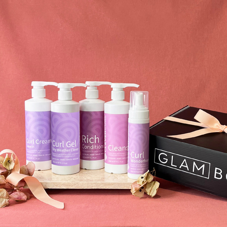 Clever Curl Dry Curly Hair Glam Bundle