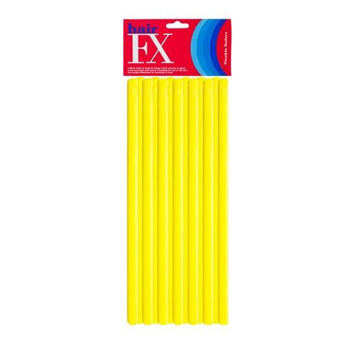 Hair FX Flexible Rods Long Yellow 12pk