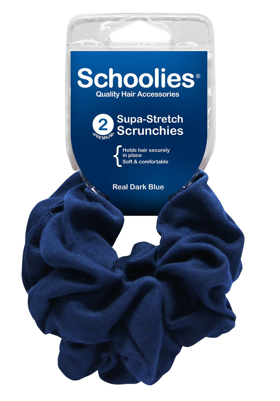 Schoolies Scrunchie 2pc Real Dark Blue