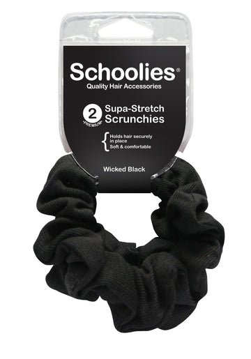Schoolies Scrunchie 2pc Wicked Black