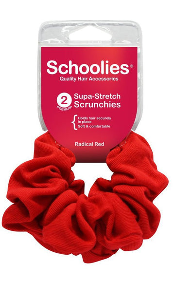 Schoolies Scrunchie 2pc Radical Red