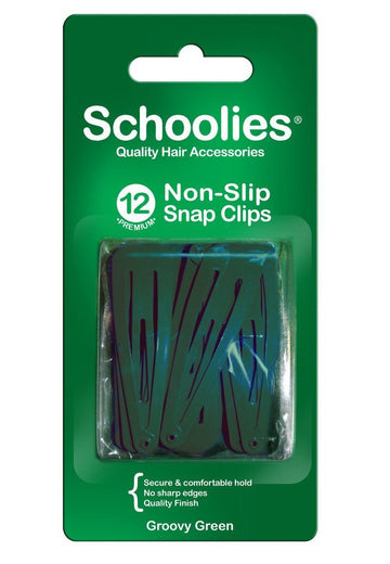 Schoolies Snap Clips 12pc Groovy Green