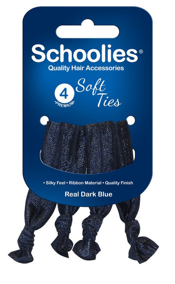 Schoolies Soft Ties 4pc Real Dark Blue