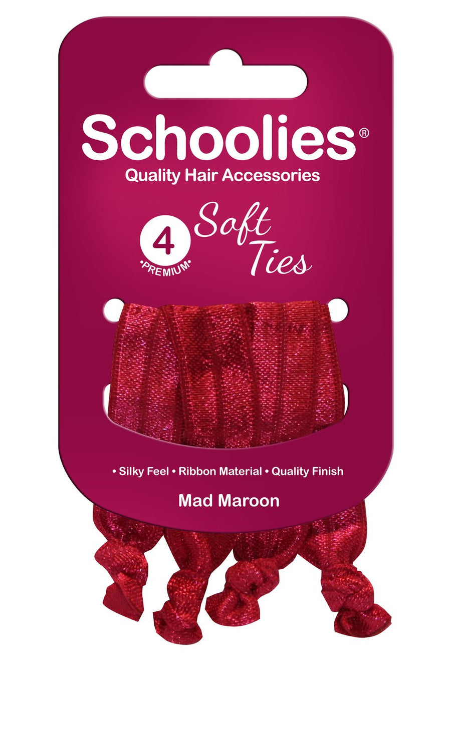 Schoolies Soft Ties 4pc Mad Maroon