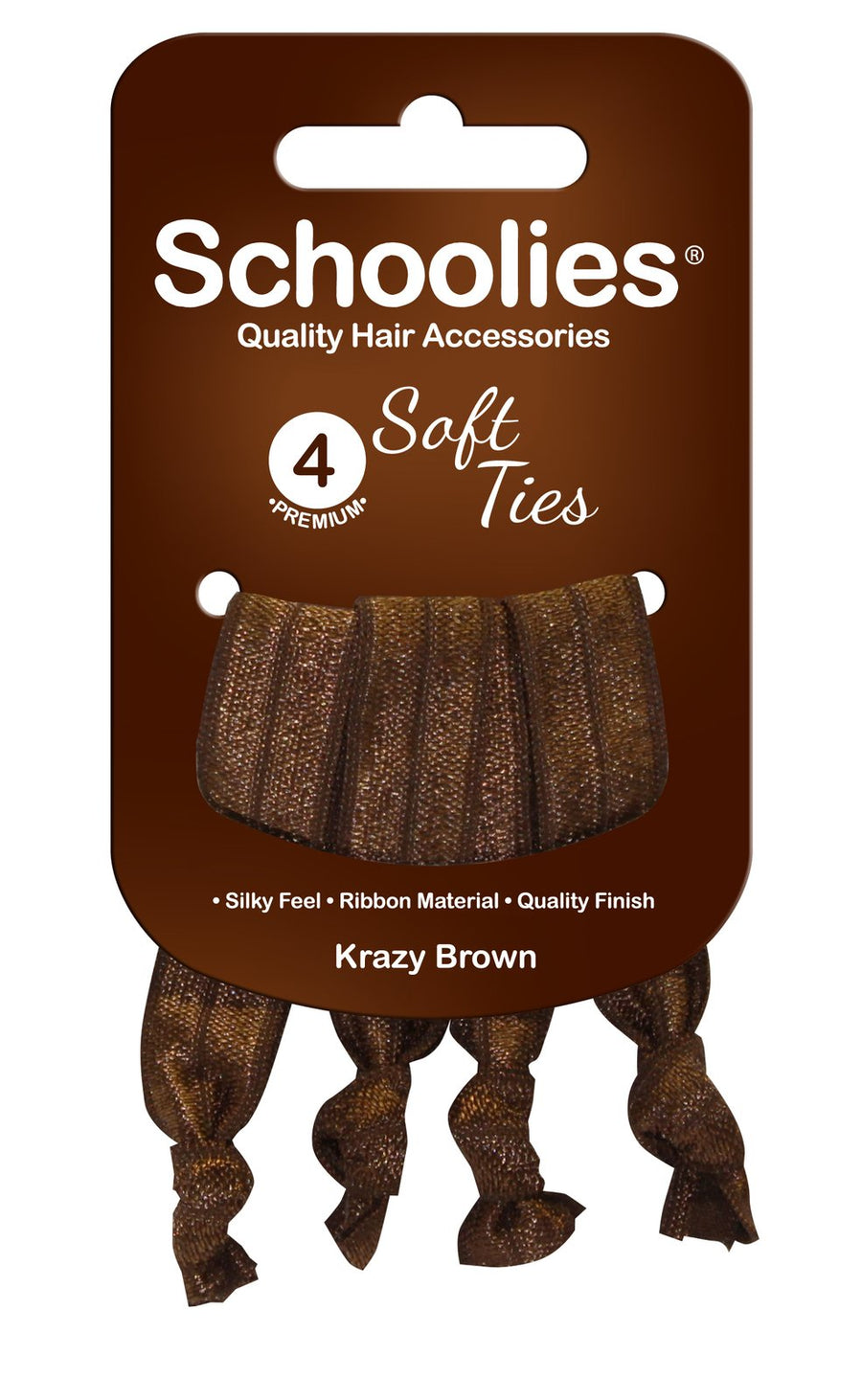 Schoolies Soft Ties 4pc Krazy Brown