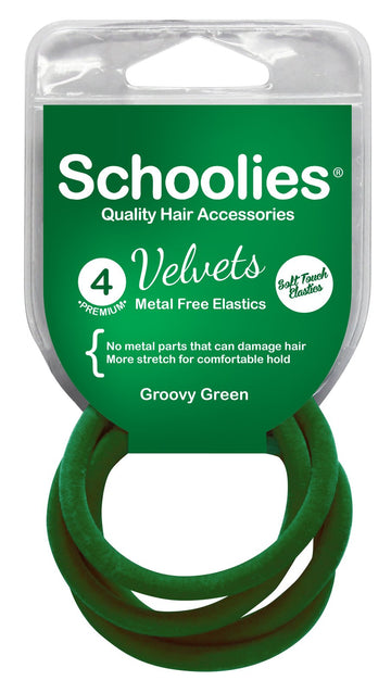 Schoolies Velvets 4pc Groovy Green