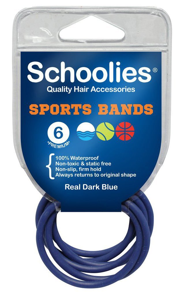 Schoolies Sports Bands 6pc Real Dark Blue