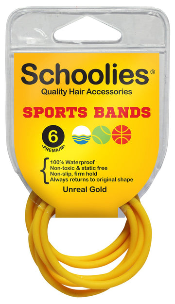 Schoolies Sports Bands 6pc Unreal Gold