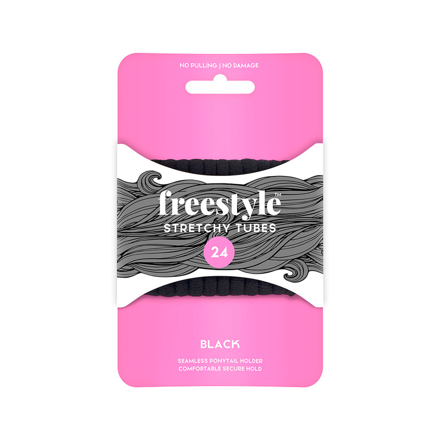 Freestyle Stretchy Tubes Black 24pc