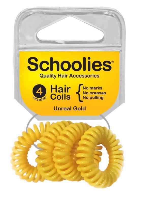 Schoolies Hair Coils 4pc Unreal Gold