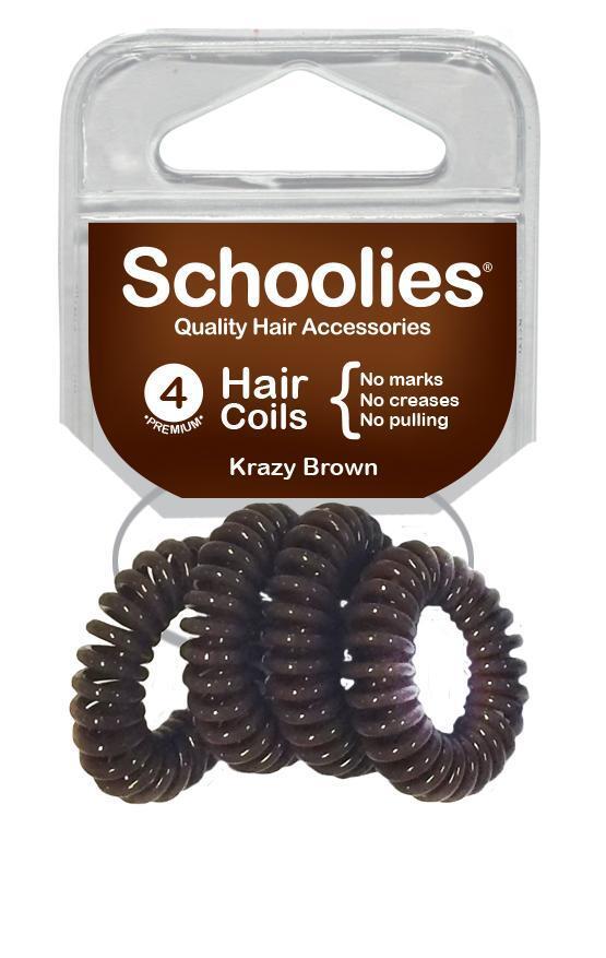 Schoolies Hair Coils 4pc Krazy Brown