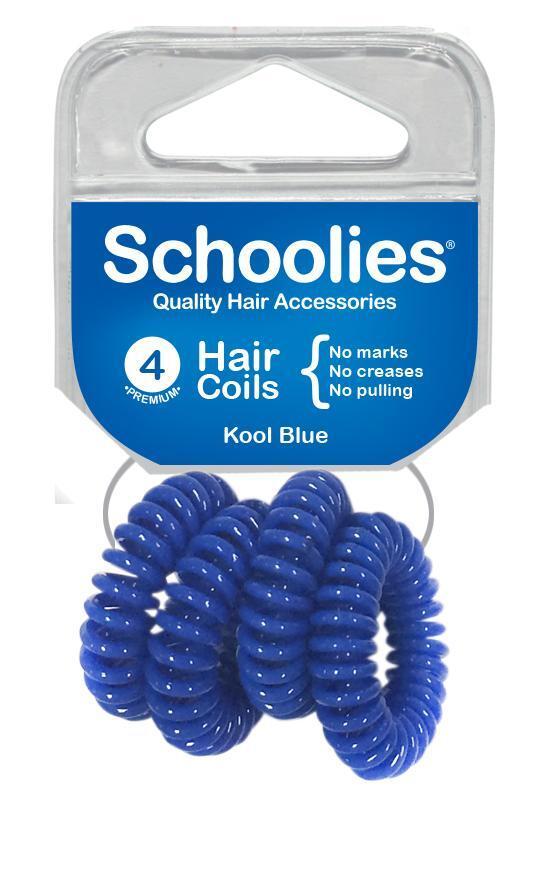 Schoolies Hair Coils 4pc Kool Blue