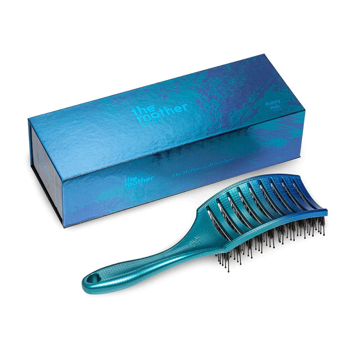 Happy Hair Brush The Mother Brush Teal/Blue